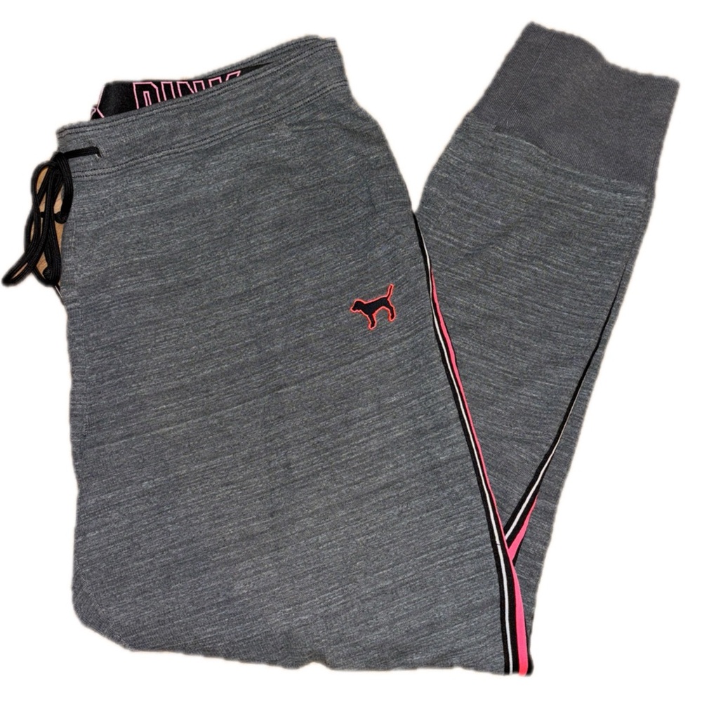 Pink Victorias Secret Gray Joggers Size Large